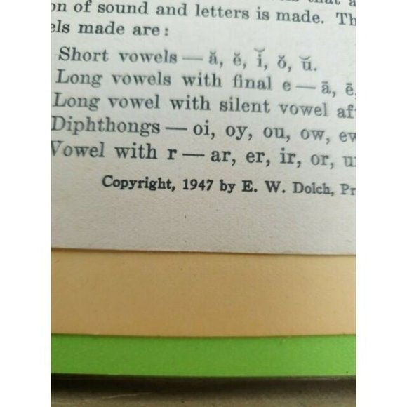 Dolch Phonics Game Vowel Lotto Vintage 1949 - Picture 4 of 9